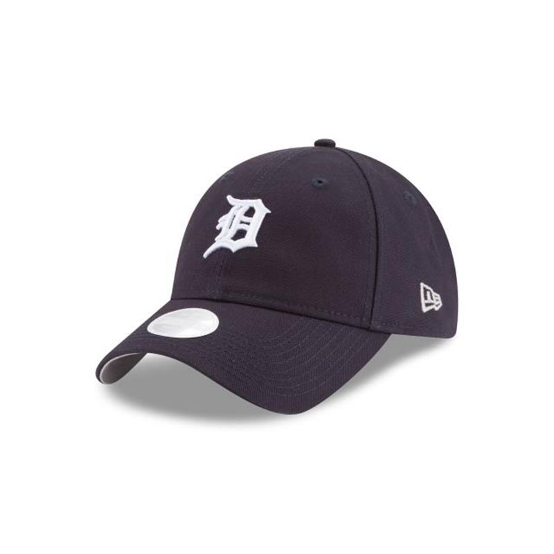 MLB Detroit Tigers Womens Waxed Canvas 9Twenty Adjustable (HIW7484) - Blue New Era Caps